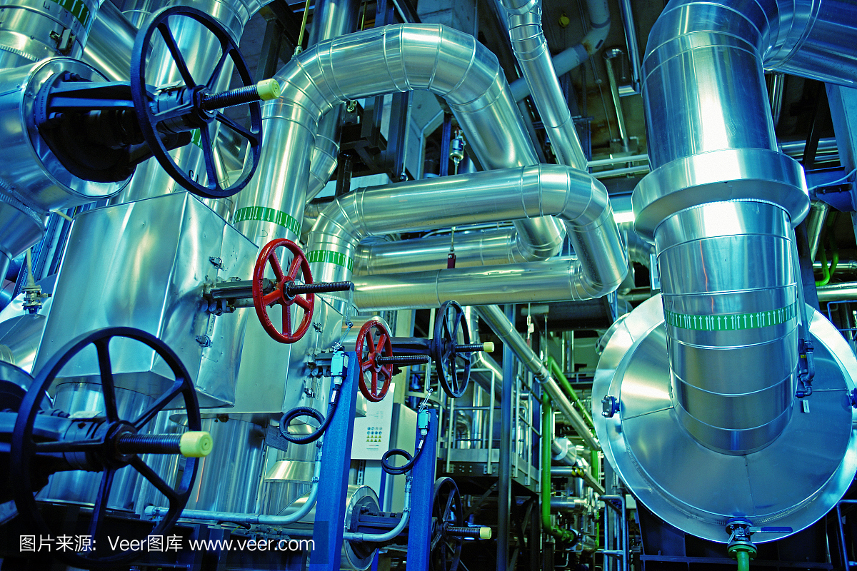 工業(yè)園區(qū)、鋼鐵管道、閥門、電纜